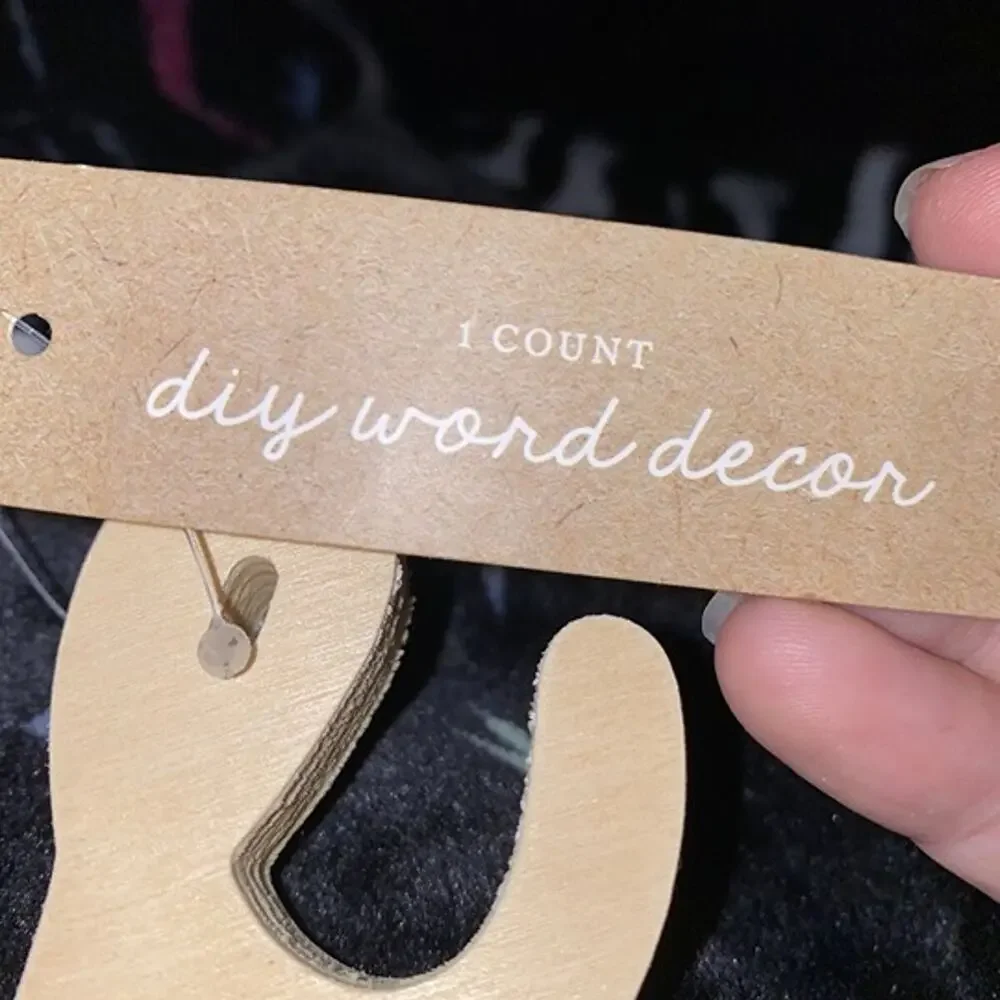 Target DIY wooden word decor. natural wood. cursive “Welcome”. paint ready.